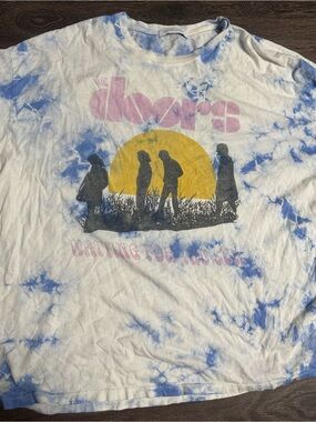 Daydreamer White & Blue Tie-Dye "The Doors" Graphic Tee